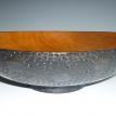 11" Cherry Bowl with Black Textured Bottom